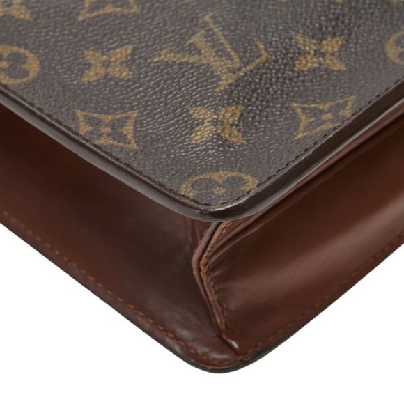 Louis Vuitton Monogram Pochette Homme Second Bag Clutch M51795 Brown PVC - Picture 4 of 10
